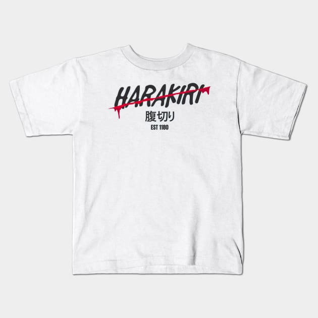 Harakiri seppuku Japanese Kids T-Shirt by idbihevier